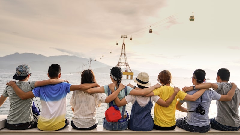 Happy teens building confidence